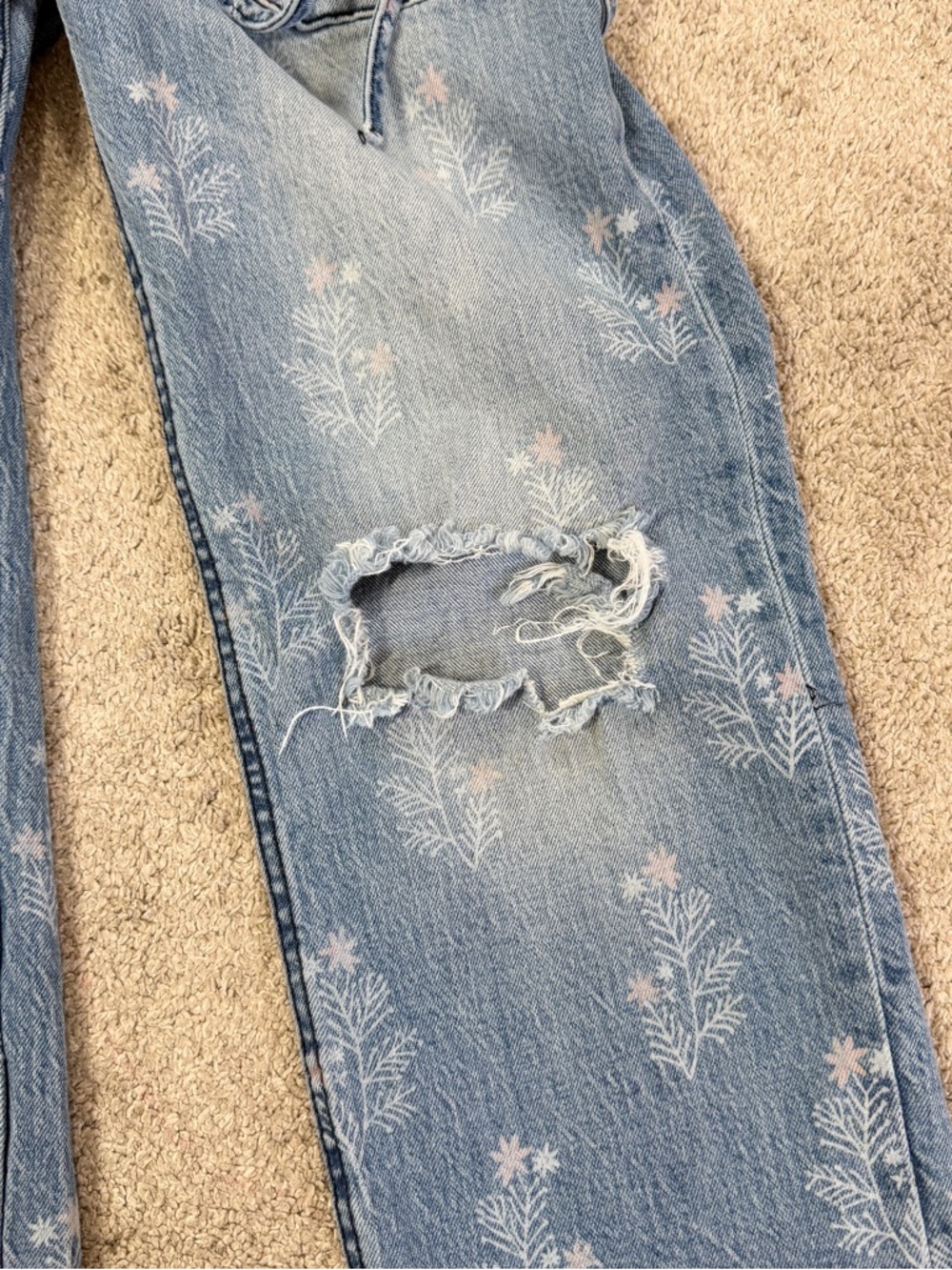 Pilcro Light Blue Distressed Denim Overalls Jumpsuit - Picture 14 of 16